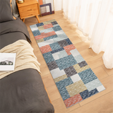 Garvee Washable Area Rugs Blue Multi 2x6 Modern Geometric Runner Rugs Non-Slip Backing - Blue Multi