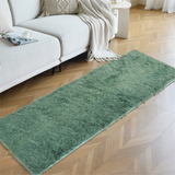 Garvee Fluffy & Sheepskin Green 2x8 Area Rugs for Living Room Foldable Non Slip Thickened Fluffy Shag Untra Soft Indoor Carpet High Pile Abstract Tie Dye Floor Cover for Kids Room Nursery - Green