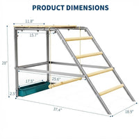 Garvee Homestead Chicken Coop Kit: Large Predator-Proof Poultry Run, Roll-Away Nesting Box, Climbing Gym, Cleaning spatula & Automatic Feeder - Comfort for 5-8 Hens