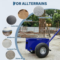 Garvee Heavy Duty Panel Dolly Cart – 660 lbs Capacity, Extended Handle, Durable Steel Build, 10" Sturdy Rubber Wheels – Great for Sheetrock, Plywood, Wood, Doors, Furniture – 2PC Blue
