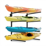 Garvee Heavy Duty Adjustable Kayak Storage Rack – 400 lbs Capacity Freestanding or Wall Mount Stand – Fits Kayak, Canoe, Paddle Board, SUP, Surfboard – For Indoor/Outdoor Garage – Black