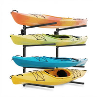 Garvee Heavy Duty Adjustable Kayak Storage Rack – 400 lbs Capacity Freestanding or Wall Mount Stand – Fits Kayak, Canoe, Paddle Board, SUP, Surfboard – For Indoor/Outdoor Garage – Black