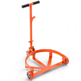 Garvee 55 Gallon Drum Dolly, Heavy Duty Barrel Dolly with 3 Poly-on-Steel Brake Wheels, 1000lbs Capacity Trash Can Dolly with Handle, Steel Frame Dolly Orange - 